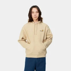 Mænd Carhartt WIP American Script Sweatshirt Med Haette | Rattan