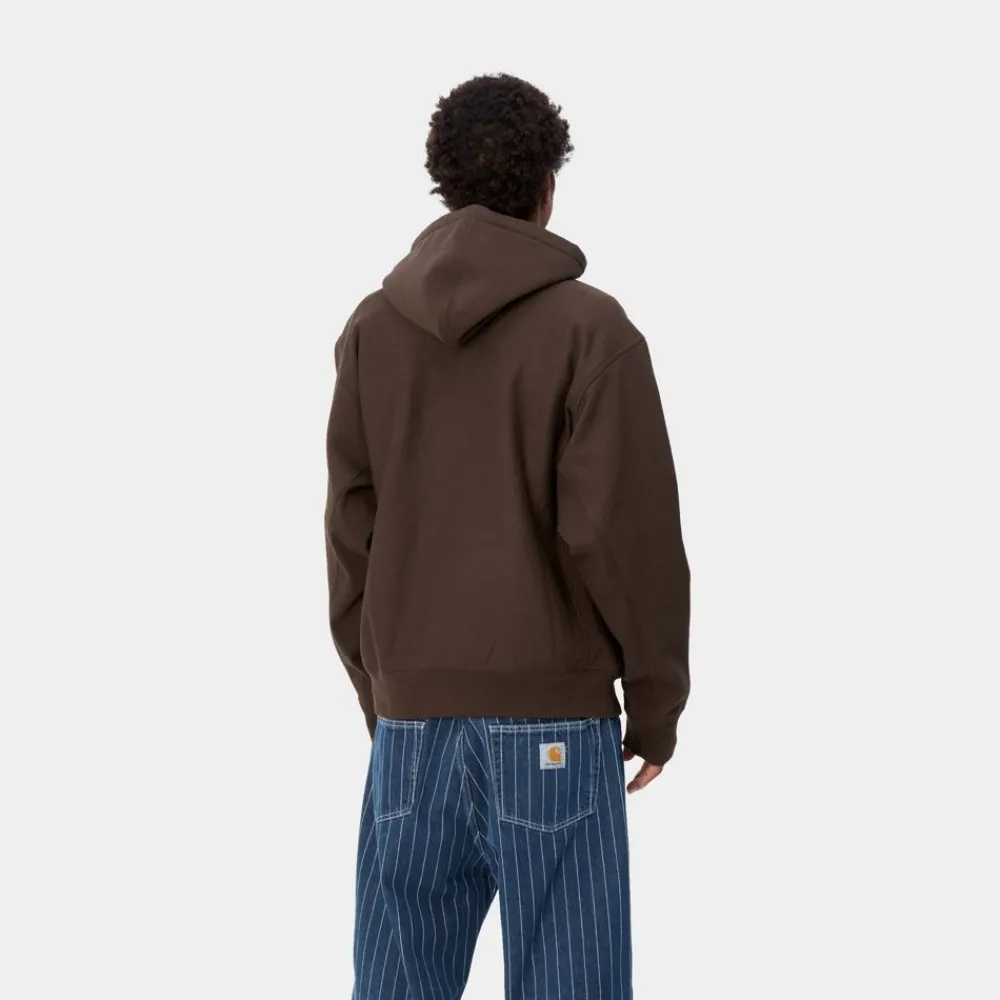 Mænd Carhartt WIP American Script Sweatshirt Med Haette | Tobak