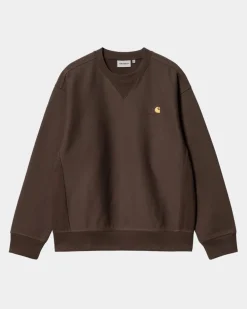 Mænd Carhartt WIP American Script Sweatshirt | Tobak