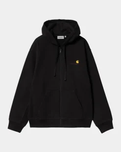 Mænd Carhartt WIP American Script-Jakke Med Haette | Sort
