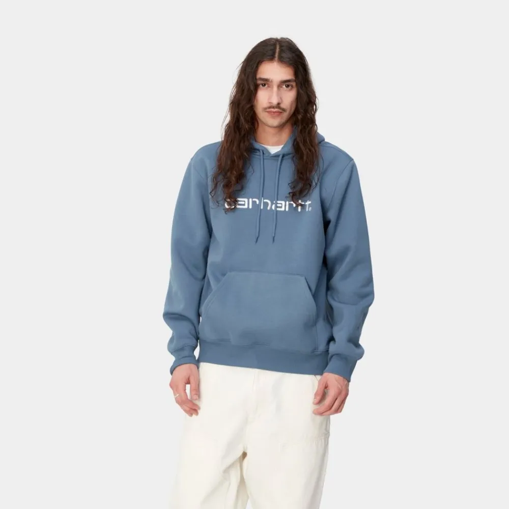 Mænd Carhartt WIP Carhartt Sweatshirt Med Haette | Sorrent / Hvid