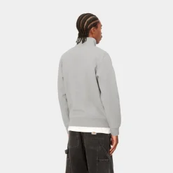 Mænd Carhartt WIP Chase Neck Zip Sweatshirt | Gra Lyng