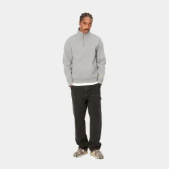 Mænd Carhartt WIP Chase Neck Zip Sweatshirt | Gra Lyng