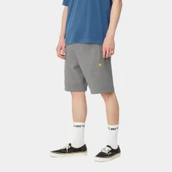 Mænd Carhartt WIP Chase Sweat Short | Morkegra Heather