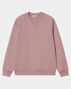 Mænd Carhartt WIP Chase Sweatshirt | Glassyet Lyserod