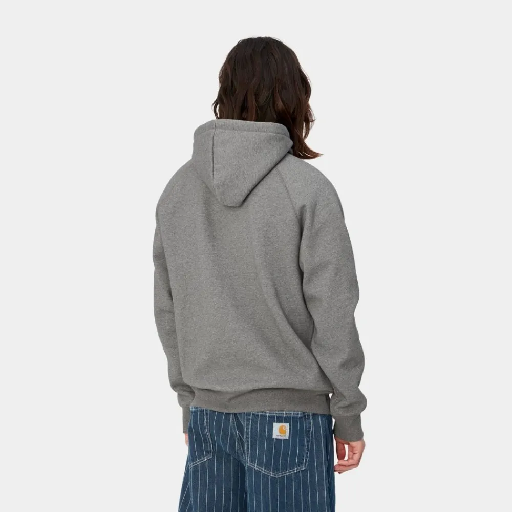 Mænd Carhartt WIP Chase Sweatshirt Med Haette | Mork Heather Grey