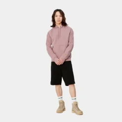 Mænd Carhartt WIP Chase Sweatshirt Med Haette | Glassyet Lyserod