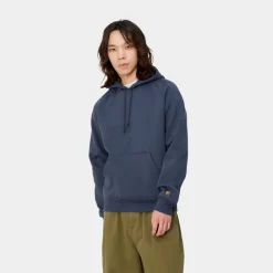 Mænd Carhartt WIP Chase Sweatshirt Med Haette | Bla