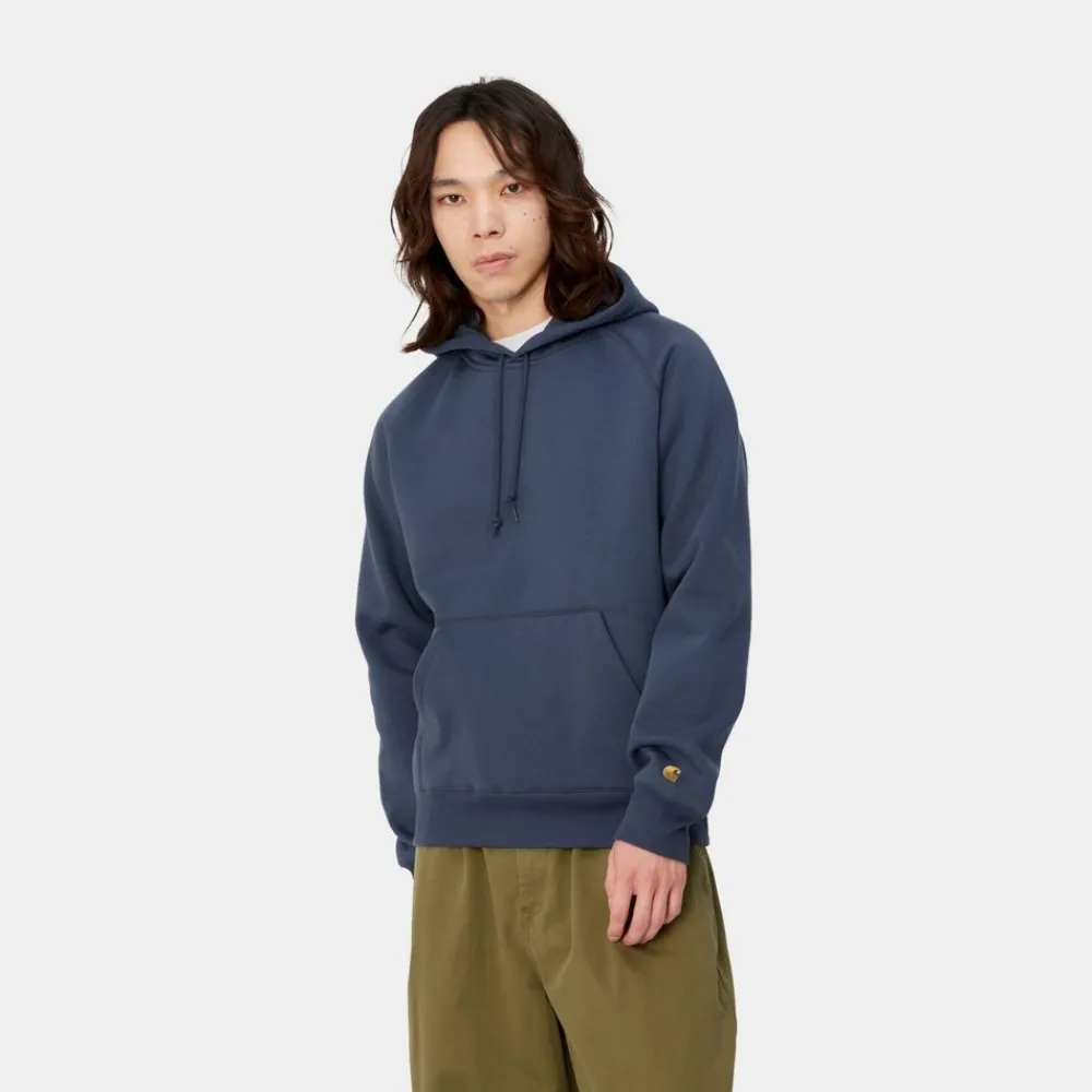 Mænd Carhartt WIP Chase Sweatshirt Med Haette | Bla