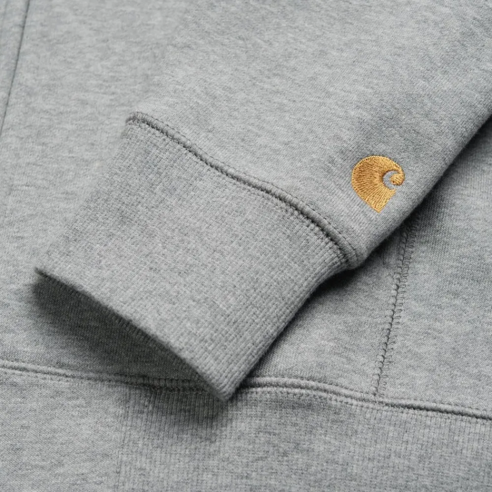 Mænd Carhartt WIP Chase-Jakke Med Haette | Gra Lyng