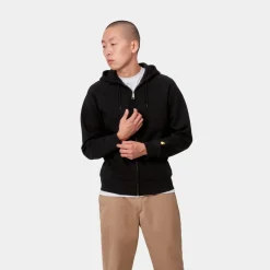 Mænd Carhartt WIP Chase-Jakke Med Haette | Sort