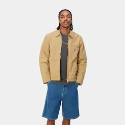 Mænd Carhartt WIP Detroit Jakke (Forar) | Bourbon (Aeldret Laerred)