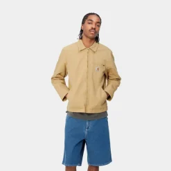 Mænd Carhartt WIP Detroit Jakke (Forar) | Bourbon (Aeldret Laerred)
