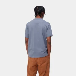 Mænd Carhartt WIP Diagram Script T-Shirt | Bay Blue