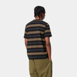 Mænd Carhartt WIP Haynes Stripe T-Shirt | Sort