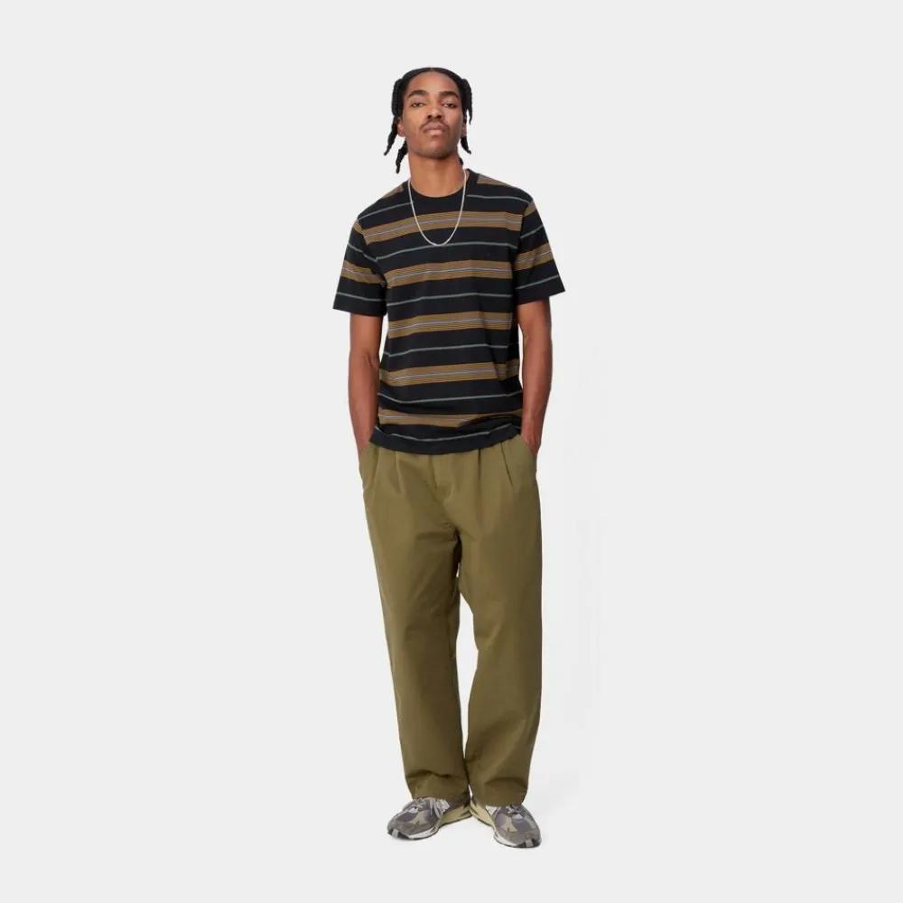 Mænd Carhartt WIP Haynes Stripe T-Shirt | Sort