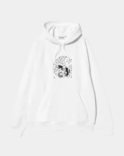 Mænd Carhartt WIP Hocus Pocus Sweatshirt Med Haette | Hvid Sort