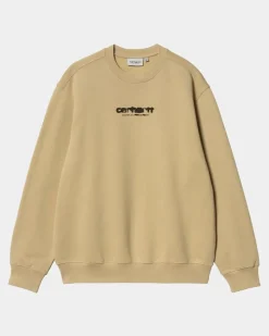 Mænd Carhartt WIP Ink Bleed Sweatshirt | Sable / Tobak (Stenvasket)