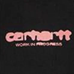 Mænd Carhartt WIP Ink Bleed Sweatshirt | Sort/Pink (Stenvasket)