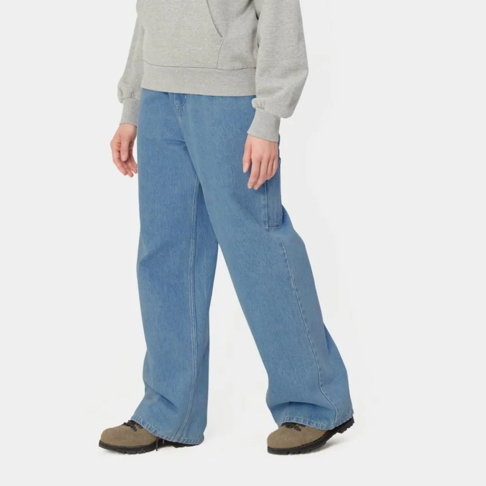 Kvinder Carhartt WIP Jens Pant | Bla (Heavy Stone Vask)