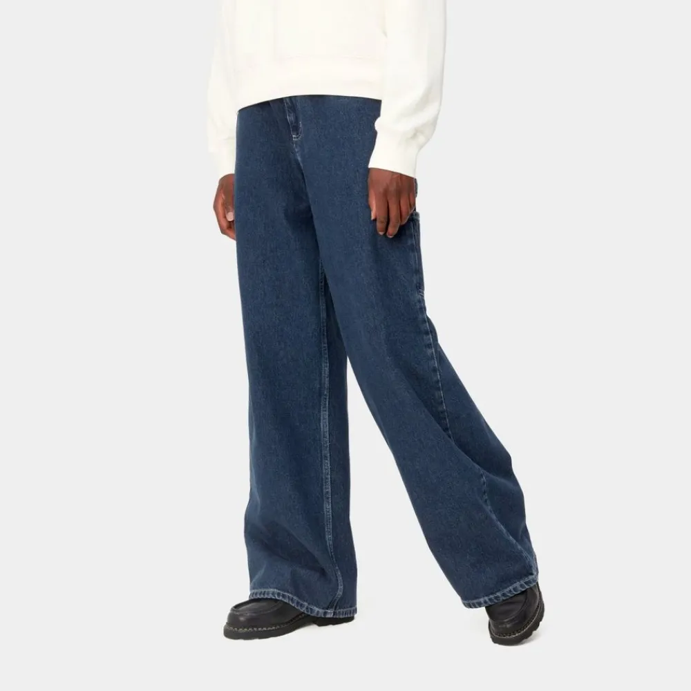 Kvinder Carhartt WIP Jens Pant | Bla (Stenvasket)