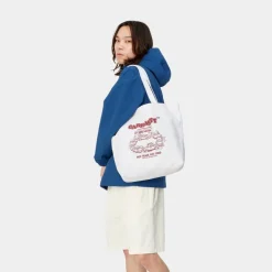 Mænd Carhartt WIP Laerred Grafisk Tote | Hvid / Samba Fast Food Print