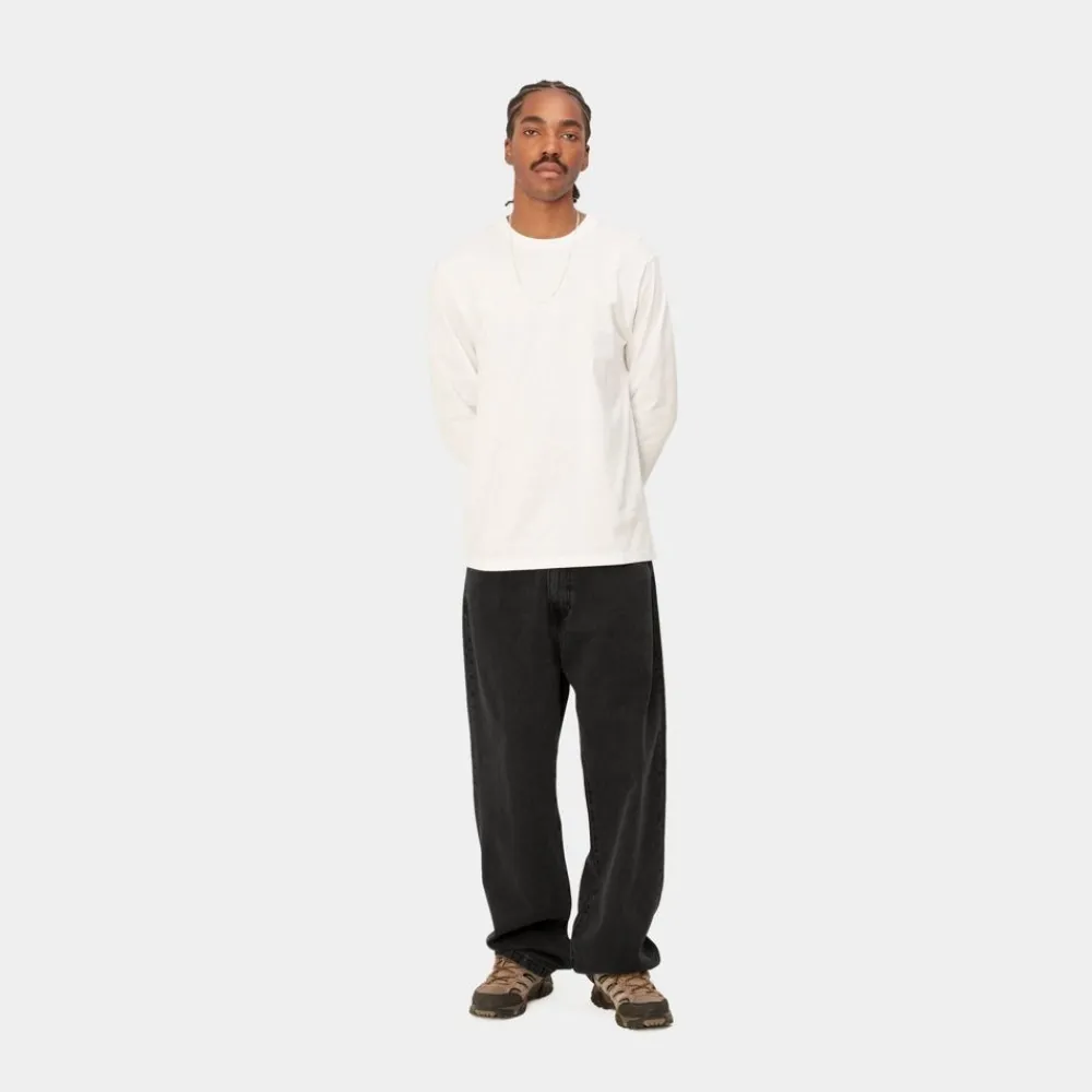 Mænd Carhartt WIP Landon Pant | Sort (Heavy Stone Vask)