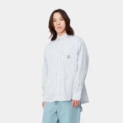 Mænd Carhartt WIP Linus Stripe Skjorte | Blege