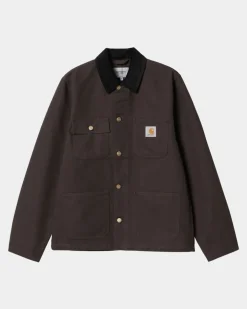 Mænd Carhartt WIP Michigan Chore Coat (Forar) | Tobak/Sort (Stiv)