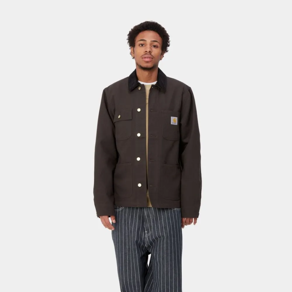 Mænd Carhartt WIP Michigan Chore Coat (Forar) | Tobak/Sort (Stiv)
