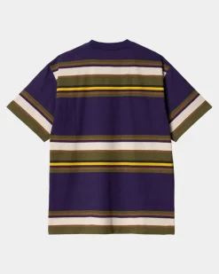 Mænd Carhartt WIP Morcom Stripe T-Shirt | Tyrian