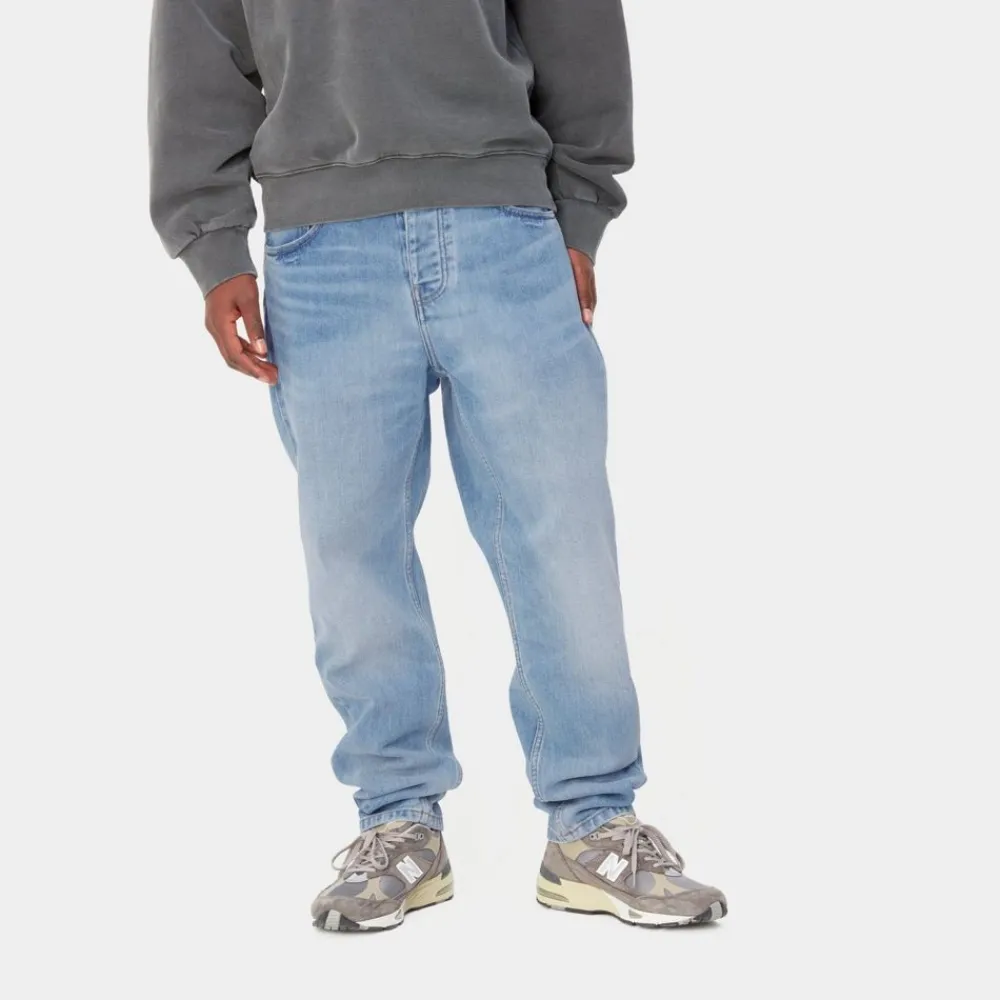 Mænd Carhartt WIP Newel Pant | Bla (Let Brugt Vask)