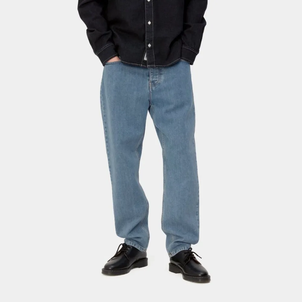 Mænd Carhartt WIP Newel Pant | Bla (Sten Bleget)