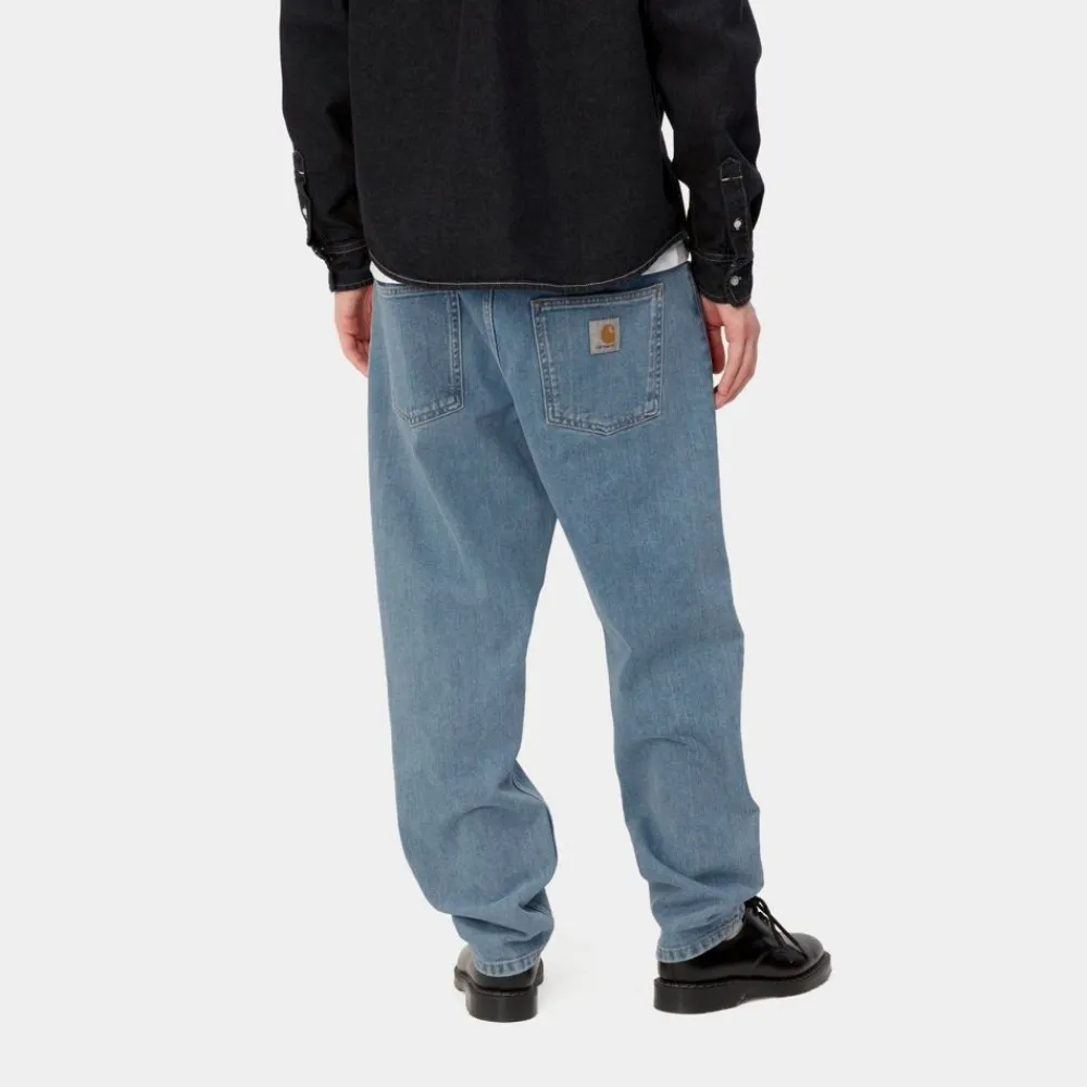 Mænd Carhartt WIP Newel Pant | Bla (Sten Bleget)