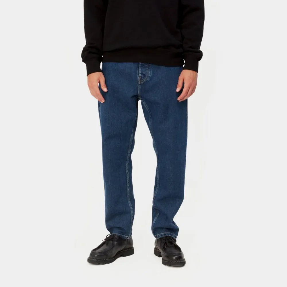 Mænd Carhartt WIP Newel Pant | Bla (Stenvasket)