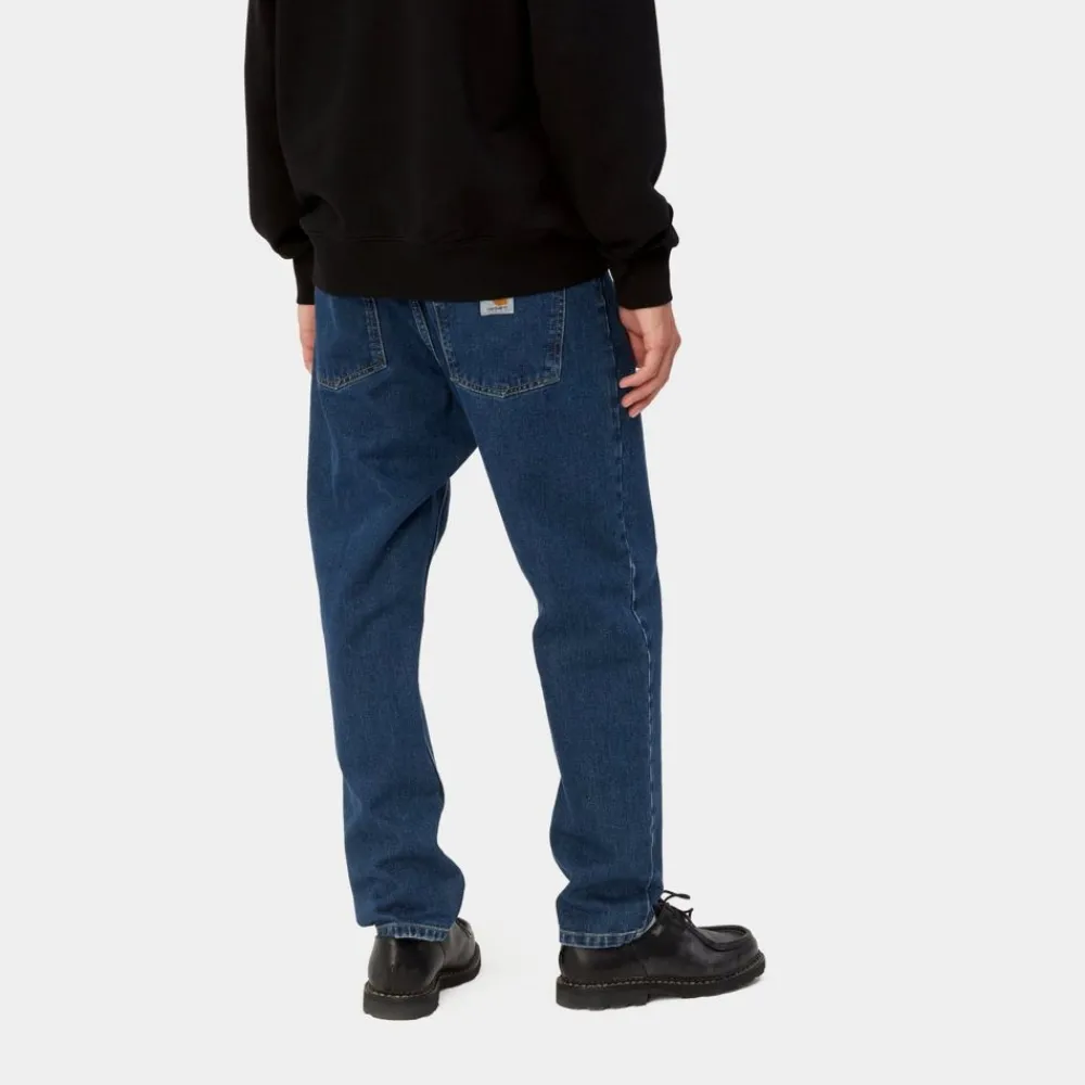 Mænd Carhartt WIP Newel Pant | Bla (Stenvasket)