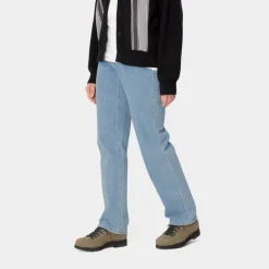 Kvinder Carhartt WIP Noxon Bukser | Bla (Sten Bleget)