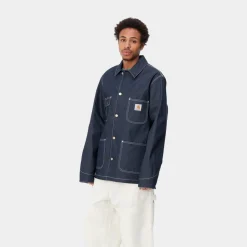 Mænd Carhartt WIP Og Chore Coat (Forar) | Bla (Stiv)