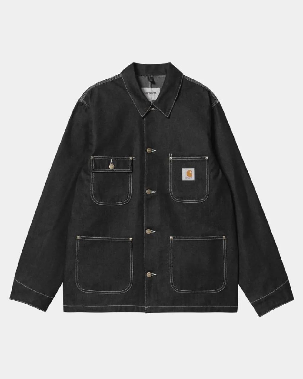 Mænd Carhartt WIP Og Chore Coat (Forar) | Sort (Stiv)