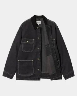 Mænd Carhartt WIP Og Chore Coat (Vinter) - Denim | Sort (Stenvasket)