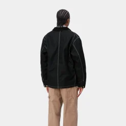 Mænd Carhartt WIP Og Chore Coat (Vinter) - Denim | Sort (En Vask)