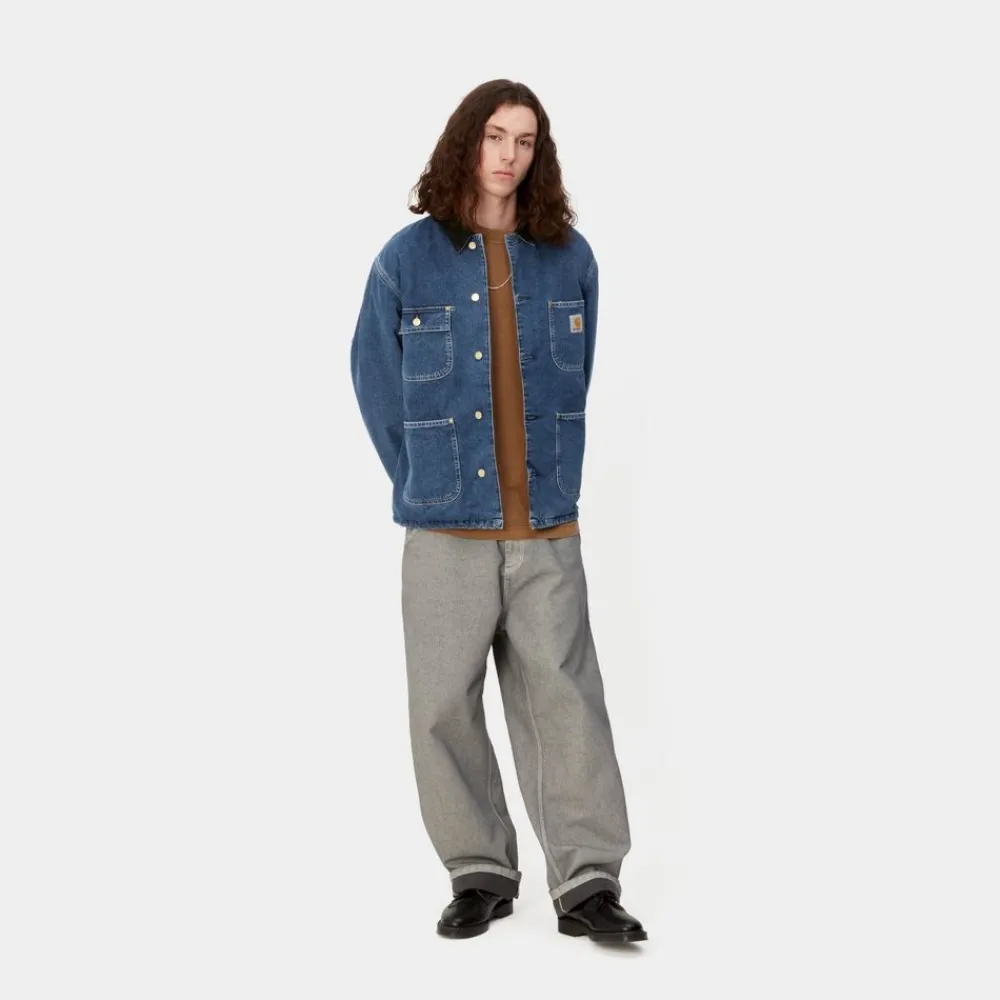 Mænd Carhartt WIP Og Chore Coat (Vinter) - Denim | Bla (Stenvasket)