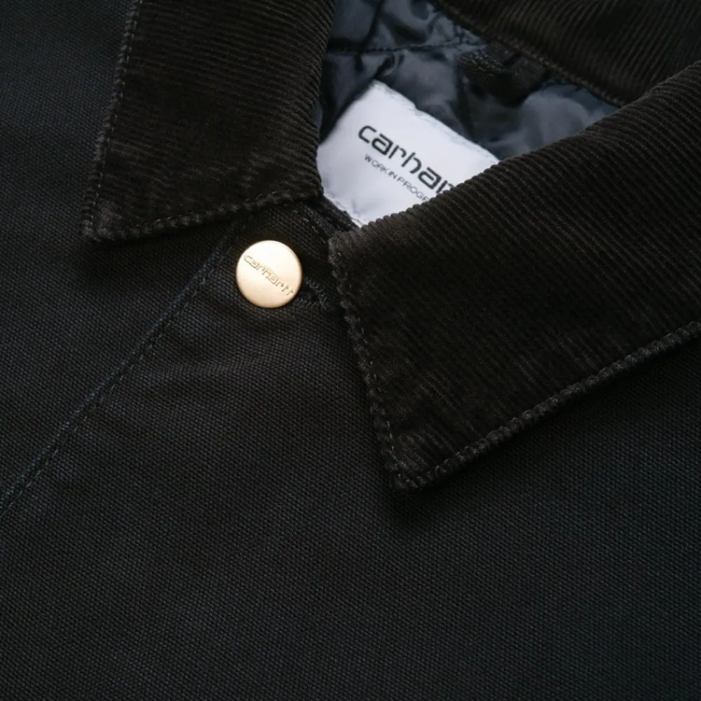 Mænd Carhartt WIP Og Chore Coat (Vinter) | Sort (Aeldet Laerred)