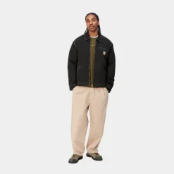 Mænd Carhartt WIP Og Detroit Jakke (Forar) | Sort (Stenvasket)