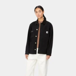 Kvinder Carhartt WIP Og Michigan Frakke Til Kvinder (Forar) | Sort (Skyllet)