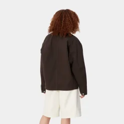 Kvinder Carhartt WIP Og Michigan Frakke Til Kvinder (Forar) | Tobak / Sort (Skyllet)