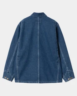 Kvinder Carhartt WIP Og Michigan Frakke Til Kvinder (Forar) - Denim | Bla (Stenvasket)