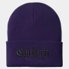 Mænd Carhartt WIP Onyx Beanie | Tyrian / Sort
