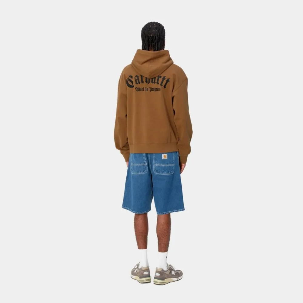 Mænd Carhartt WIP Onyx Script Sweatshirt Med Haette | Hamilton Brown