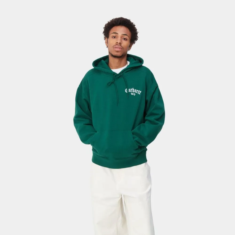 Mænd Carhartt WIP Onyx Script Sweatshirt Med Haette | Korvel
